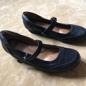 Black soft padded Mary Janes